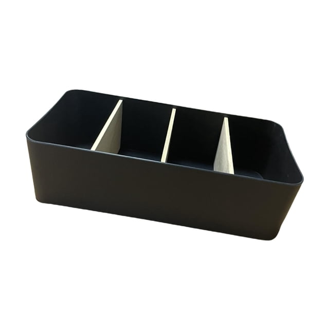 Estuche para lápices y tarjetas, organizador de escritorio, multiusos rectángulo negro