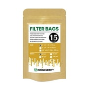 Rosineer Premium Nylon Filter Bags, 2" x 3", 15 PCS, 36 Micron Mesh Size, Double Stitching, Zero Blowouts