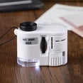 thumbnail image 1 of Qaailabf 60x Portable Microscope | Antique Jewelry Identification Detector | LED Light Source | Glass Lens | White Handheld Magnifier for Gemologists Jewelers Collectors | Compact Precision, 1 of 10