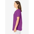 thumbnail image 3 of Woman Within Plus Size Short-Sleeve V-Neck Shirred Tee, 3 of 3