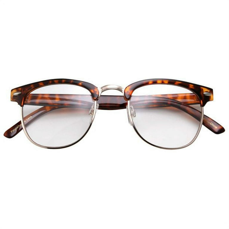 Mens Non Prescription Clear Lens Glasses Tortoise Cool New Fashion Sunglasses