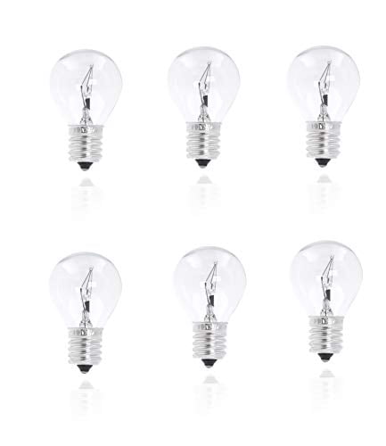 Lava Lamp Replacement Light Bulb for Lava Lamp, Glitter Lamp, S11 E17 Intermediate Base by Mandala Crafts, 6 Pack 25-Watt