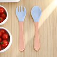 thumbnail image 1 of BKER Wooden Handle Fork Spoon Set Tableware Kitchen Cutlery Durable Smooth Finish For Dining Camping Travel, 1 of 5