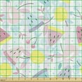 thumbnail image 2 of Summer Sofa Upholstery Fabric by the Yard, Pastel Fruits of Cherries Watermelon Pears and Bubbles Colorful Jumble Pattern, Decorative Fabric for DIY and Home Accents, Multicolor by Ambesonne, 2 of 5