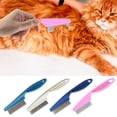 thumbnail image 2 of 2pc Pet Hair Grooming Comb Flea Shedding Brush Puppy Dog Stainless Comb, 2 of 4