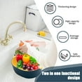 thumbnail image 7 of MERILER Multi-Functional Double-Layer Plastic Washing Basket for Kitchen Fruit and Vegetable Cleaning, 7 of 7
