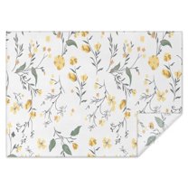 Pioneer Flower Floral Print Pattern Rectangle Tablecloth 60"x84",Waterproof Polyester Rectangle Table Cloth, Wipeable Spillproof Polyester Tablecloth for Dining, Camping, Indoor and Outdoor