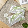 thumbnail image 5 of Throw Pillow Cases Pack of 2 Cozy Fleece Two-Tone Abstract Feather Decorative Cushion Covers for Couch Bed Sofa Farmhouse Decoration 12 X 20 Inches Sage Green Grey, 5 of 6