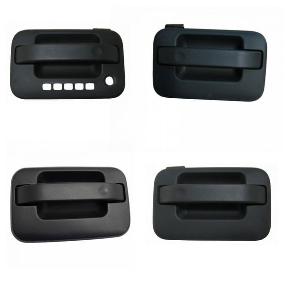 TRQ Front & Rear Exterior Door Handle Set Textured Black for Ford F-150 New DHA36290