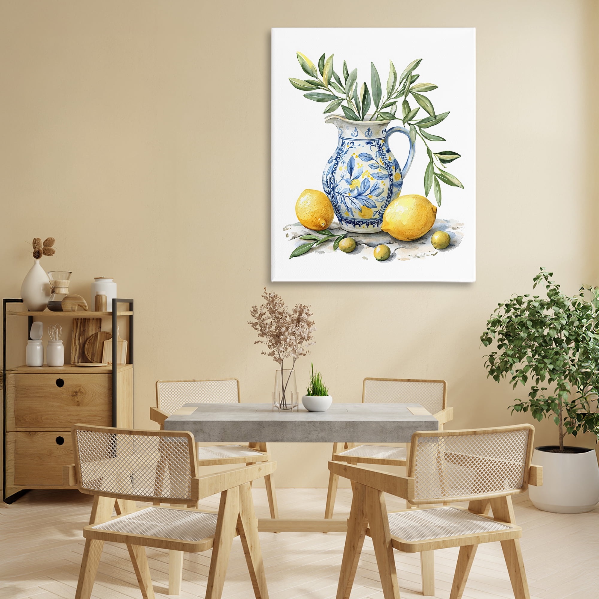 Stupell Industries Lemon & Olive Branch Still Life Canvas Wall Art, design by LSR Design Studio