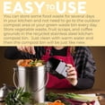 thumbnail image 3 of EPICA Countertop Compost Bin Kitchen | 1.3 Gallon | Odorless Composting Bin with Carbon Filters | Indoor Compost Bin with Lid | Stainless Steel Kitchen Composter for Food Scraps & Waste Recycling, 3 of 8