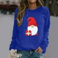 thumbnail image 2 of Pull de Noël pour Femmes Col Rond Cardigan d'Hiver Manches Longues Fermeture Blouse Chandail à Capuchon Veste Mi-Longue Imprimée Mode Chandail en Molleton, 2 of 6