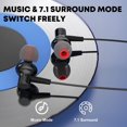 USB C Headphone, Type C Earphones with 7.1 Surround&Mute Button, HiFi