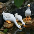 thumbnail image 1 of Decoración de paisaje Decoración Patio Balcón Exterior Simulación Animal Pato Rociado de agua Pato Paisaje acuático Decoración divertida, 1 of 5