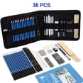 thumbnail image 4 of 30PCS Drawing Pencils Set Charcoal Extender Paper Pen Pencils Cutter Sketch Tool, 4 of 11