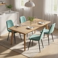 thumbnail image 2 of HOMCOM Dining Chairs Set of 4, Kitchen Chair with Metal Legs, Green, 2 of 10