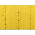 thumbnail image 1 of Ahgly Company Machine Washable Indoor Rectangle Solid Yellow Modern Area Rugs, 7' x 9', 1 of 4