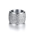 thumbnail image 7 of 16mm Chunky Rings for Women Sandblasting Surface Stainless Steel Bulky Band 6-10, 7 of 7