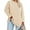 Beige, variant on Women's Plus Size Tops Long Sleeve Crew Neck Oversized T Shirts Loose Casual Tunics