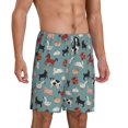 thumbnail image 2 of Balery Farm Animals 1 Pantalones cortos de pijama de punto de algodón para hombre con cinturilla y bolsillos-4X-Large, 2 of 6