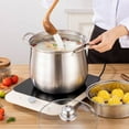 thumbnail image 6 of Fufafayo under $5 Stainless Steel Stock Pot with Lid for Cooking Boiling Pasta Stew Soup Large Capacity Cookware Pots with Handles for Kitchen, 6.69x7In, 6 of 6