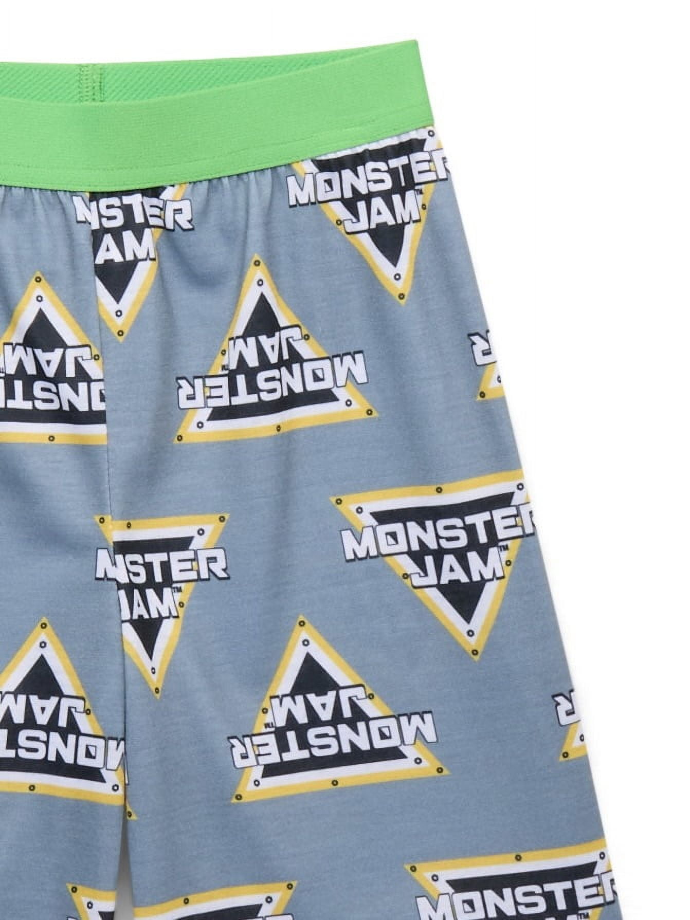 Monster Jam Boys Graphic Print Tee and Shorts Sleep Set, 2-Piece, Sizes 4-12