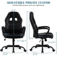 thumbnail image 5 of Dkelincs Gaming Racing Chair PC Computer Desk Chair Ergonomic Adjustable Gamer Chair with Lumbar Support Armrest, Black, 5 of 7