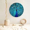 thumbnail image 5 of Cauagu Beautiful Blue Peacock Print Bone China Decorative Plate, Wall Mount Plate Holiday Decor Decorative Ceramic Plates with Stand Elegant Household Plates Decorative-7in, 5 of 6