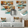thumbnail image 4 of Designart "Snow-Covered Cabin in Blur" Cottage Landscape Metal Art Living Room, 4 of 5