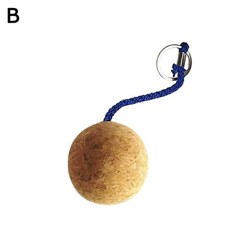 Cork Ball Keychain Floating Buoy Key Chain Holder for Water Sports Beach Travel 