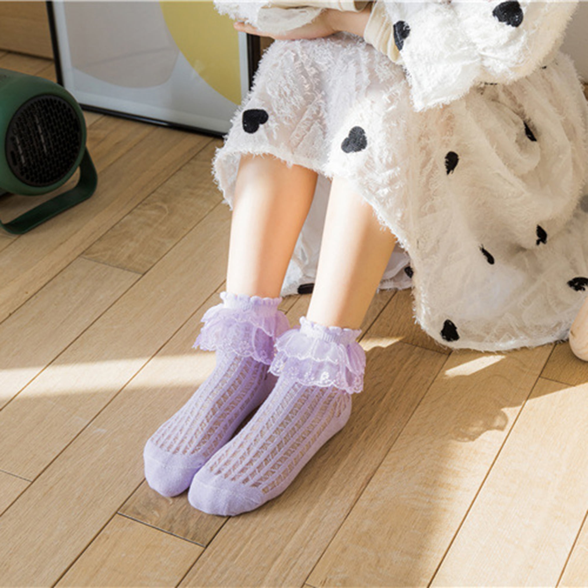 Toddler Baby Girls Frilly Socks, Soft Lace Ruffle Socks Kids Cute Summer  Mesh Socks,3 Pairs