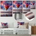 thumbnail image 4 of Designart "Horizon Beyond Orange Hot Air Balloon Adventure IV" Hot Air Balloon Metal Art Print, 4 of 5