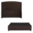 thumbnail image 2 of Box Base Cama Matrimonial+Cabecera Sitka Chocolate+Almohada Royal Twin+Protector Lux+Sabanas Royal, 2 of 8