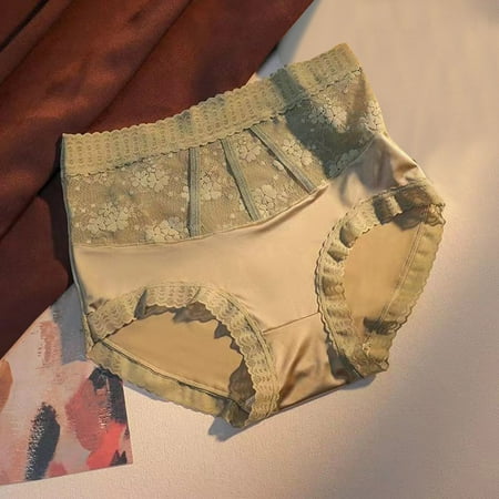 Women Underwear Seamless Women s Breathable Mid-Waisted Underwear Brief  Comfortable Lace Panties  Brief Underwear Panty Seamless Underwear for Women Green M