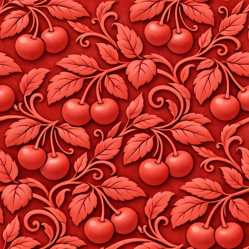 Cherry Textured Embossed Polymer Clay Roller  a must-have texturing tool for ceramic sculptures, perfect for Easter and Valentine's Day