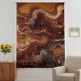 thumbnail image 3 of Brown Marble Sheer Curtains 84 Inches Long, Ombre Abstract Striped Mottled Aesthetic Light Filering Curtains, Breathable Simi Curtain Privacy Drapes for Living Room Bedroom Window Treatment, 3 of 9