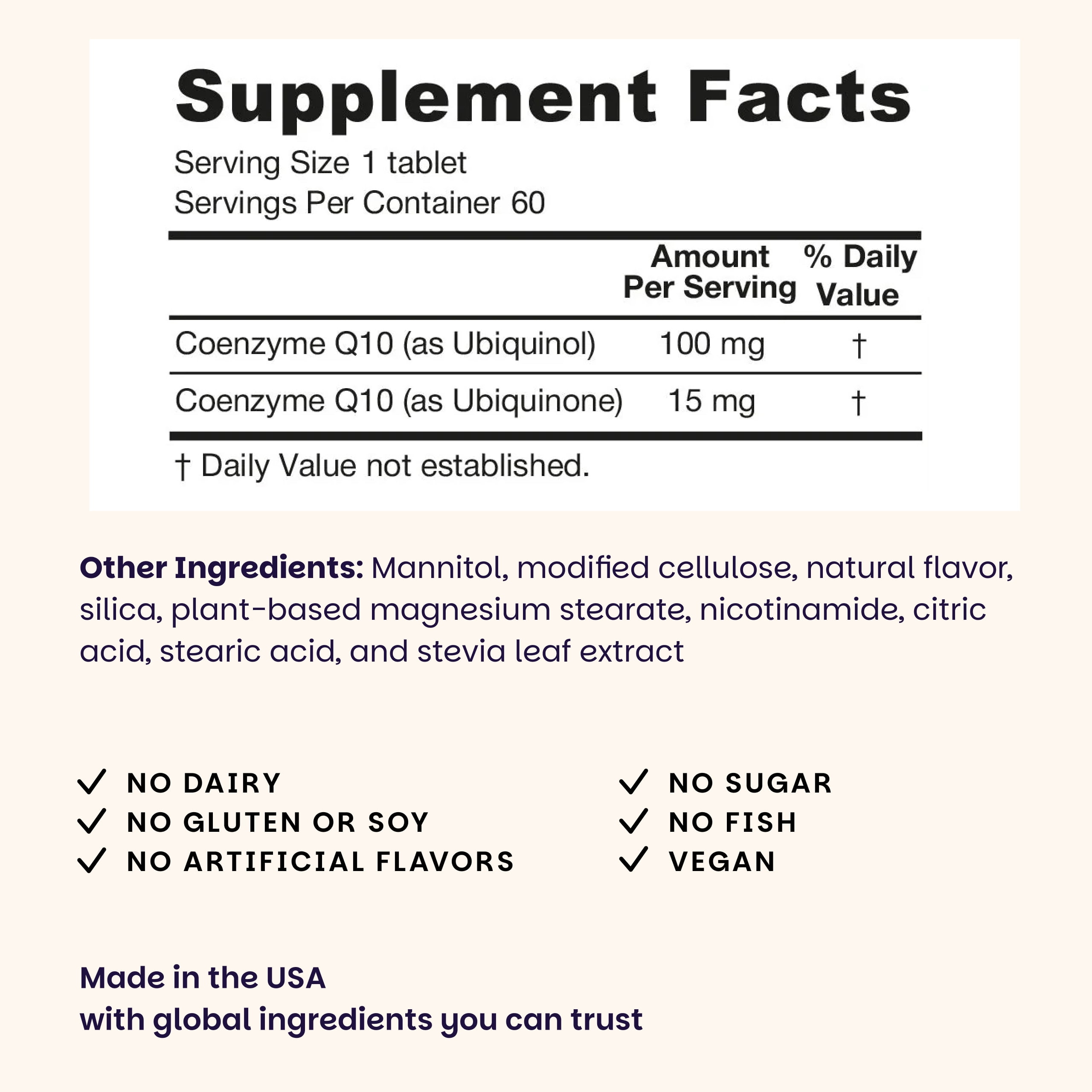 EZ Melts Ubiquinol 100 mg - CoQ10 Supplement for Heart Health & Energy Support - Antioxidant Protection - No Artificial Flavors - Non-GMO & Vegan - Apple - 60 Dissolvable Tablets (60 Servings)