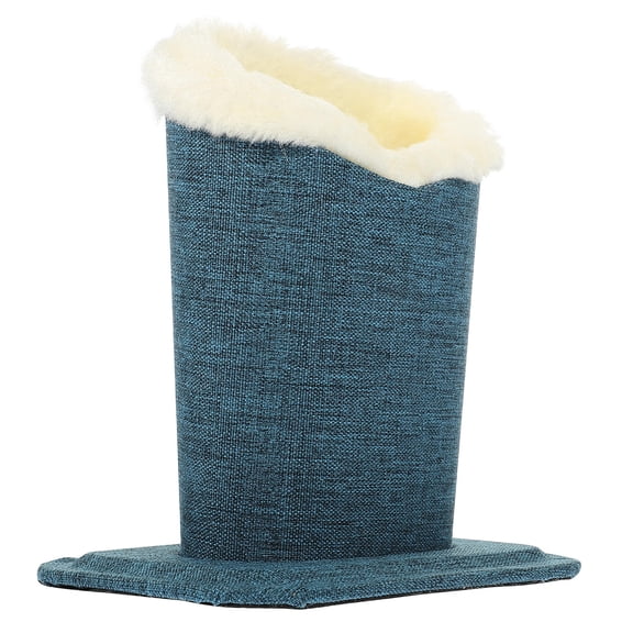 KONTONTY Modern Navy Plush Glasses Holder Stand Eyewear Display for Home Office Use