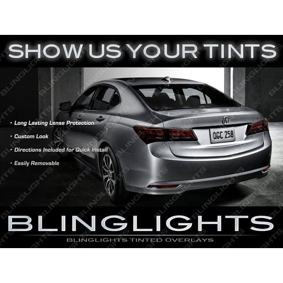 For Acura TLX Murdered Out Tail Lamp Lense Overlays Smoked Lights Film Kit