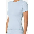 thumbnail image 4 of Women's & Juniors Basic Round Crew Neck Short Sleeve Stretch Cotton Spandex T-Shirts, 4 of 4