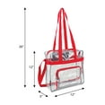 thumbnail image 5 of Eastsport Unisex Clear Stadium Approved Tote Red, 5 of 8