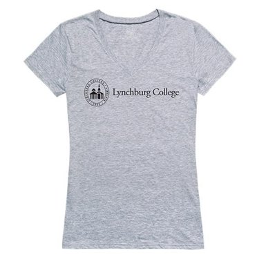 W Republic Apparel 520-179-H08-04 Lynchburg College Women Seal Tee Shirt - Heather Grey, Extra Large