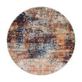 thumbnail image 3 of Unique Loom Mystic Collection Area Rug - Seine (5' Round Brick Red/Blue), 3 of 7