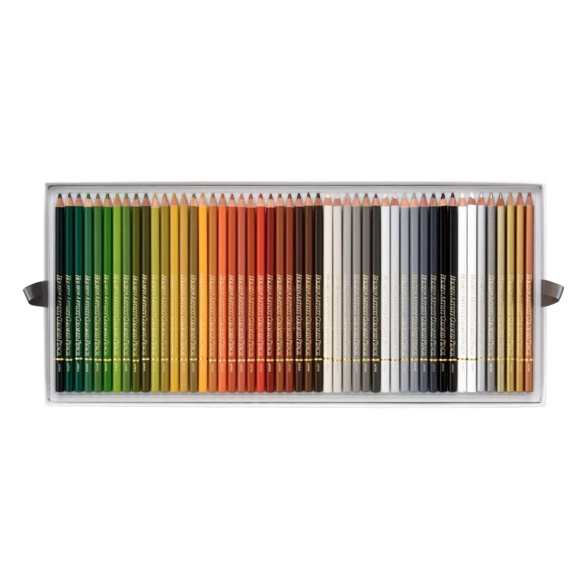 Holbein Artists' Colored Pencils - Assorted Tones, Set of 150, Wood Box 