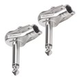 thumbnail image 2 of Conector de 2 clavijas para micrófono de guitarra, conector en ángulo de pulgada, conector macho mono para pedalera., 2 of 9