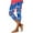 Blue, variant on DDAPJ pyju Womens Plus Size Capri Leggings 4th of July Patriotic Casual Summer Capris High Waisted Knee Length Yoga Workout Compression Pants Sales Today Clearance Red M