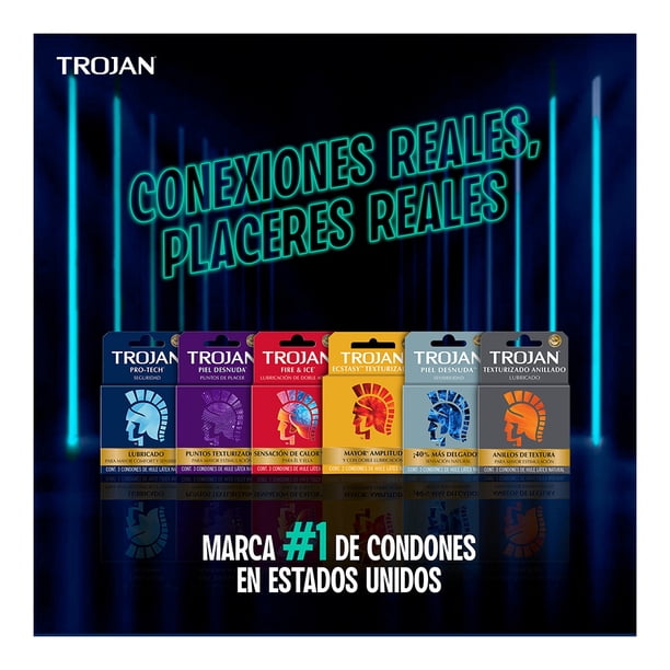 Trojan Condones Piel Desnuda Sensibilidad Caja con 15 piezas. 40% ms  Delgado, Sensacin Natural con Lubricante Premium. Seguridad Comprobada |  Walmart en lnea