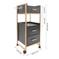 thumbnail image 2 of Miumaeov Mobile Salon Trolley Cart with 3 Drawers & Dryer Holder Hairstylist Storage Cart, 2 of 16