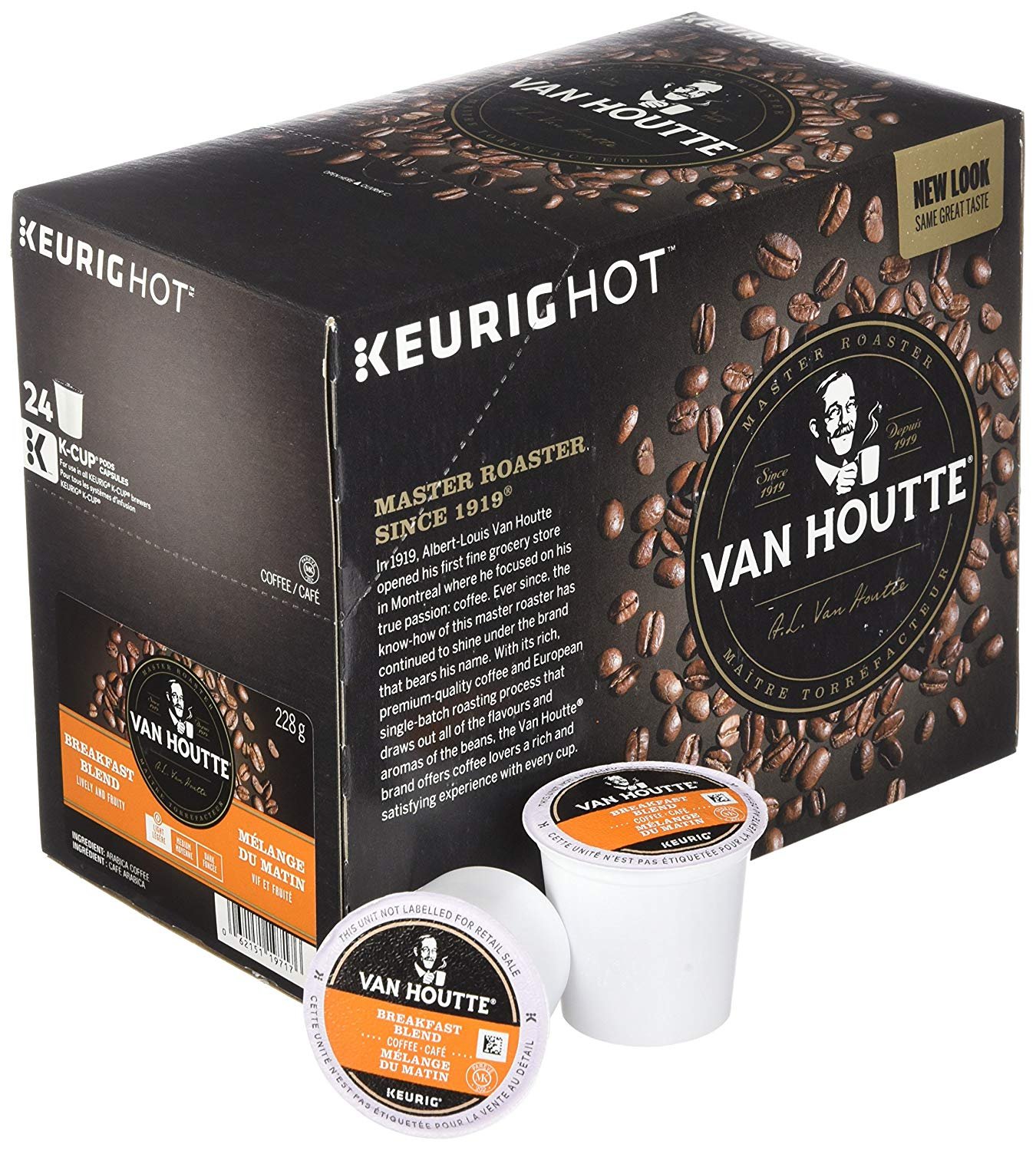 Van Houtte Breakfast Blend Light K-Cups for Keurig Brewers, 24-Count K-Cups