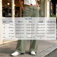 thumbnail image 3 of Pants for Womens High Waisted Straight Leg Pants Button Casual Relaxed Fit Fall Winter Trousers with Pockets, 3 of 7